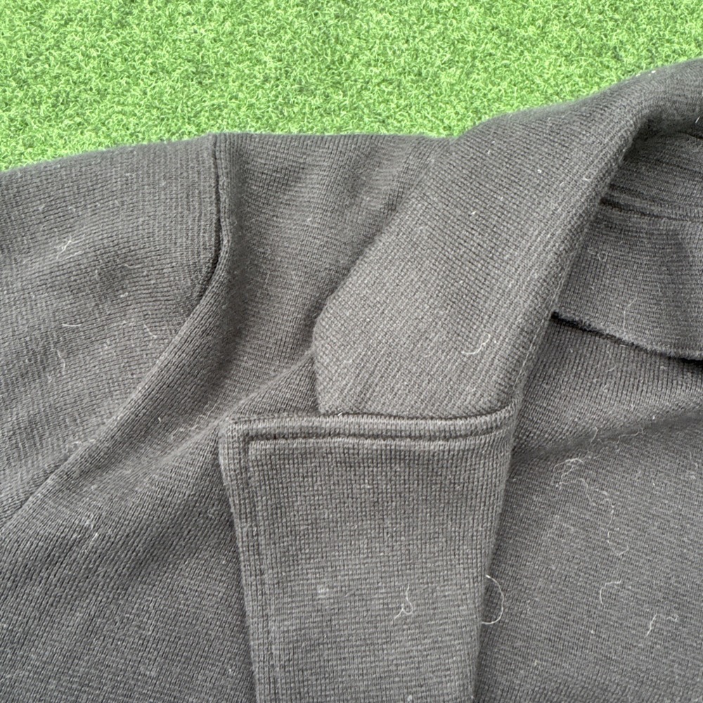Quince Women Cotton Cocoon Coat Black Outerwear L NICE! Pea Coat - Picture 8 of 12
